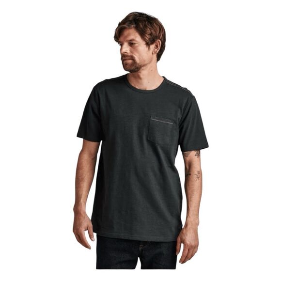 Roark Well Worn Midweight Organic Short Sleeve Tee Charcoal Organic Cotton Knit - Picture 1 of 13